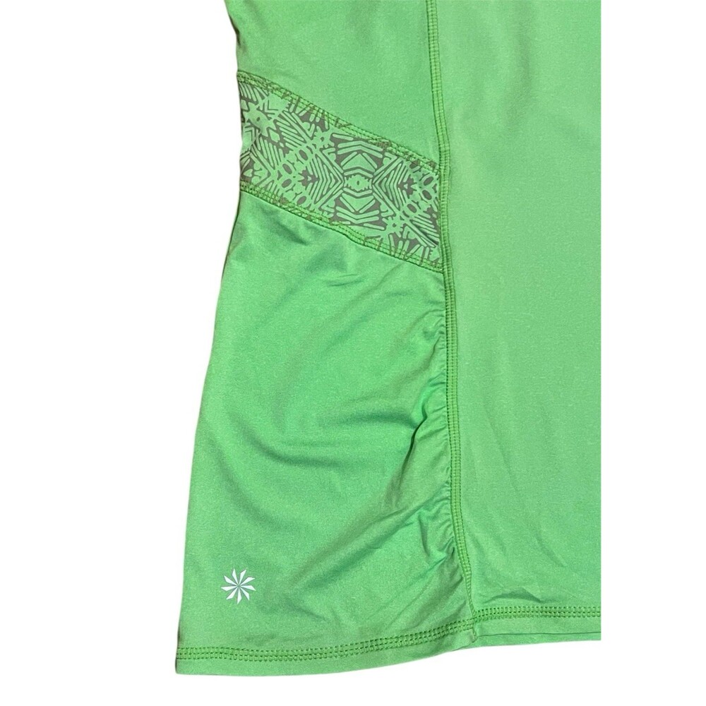 ATHLETA Bright Green Northern Lights Reflective Tank Top Athletic Running XL NWT - Picture 3 of 8
